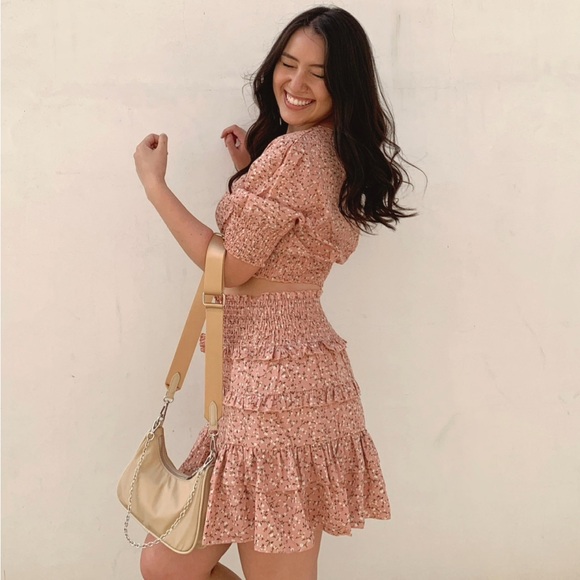 Pink floral ruffle nasty gal set - Picture 4 of 7